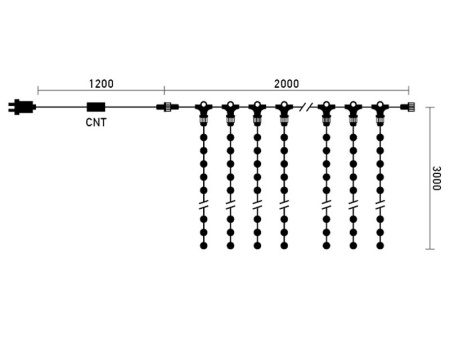 Светодиодные занавесы — Светодиодный занавес Laitcom PCL600BLW-10-2R купить в 