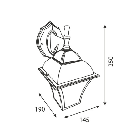 Уличные настенные светильники — Светильник настенный Elektrostandard GL 1009D шоколад купить в 
