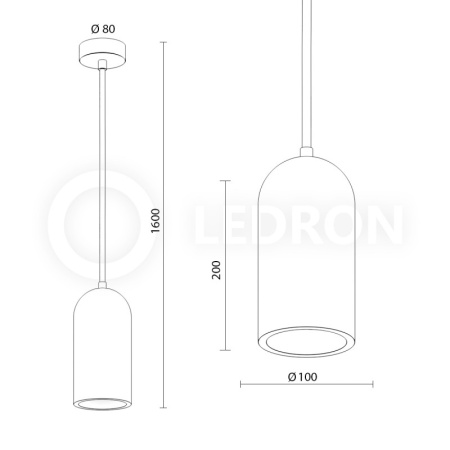 Подвесные светильники — Подвесной светильник LeDron 2525C купить в 