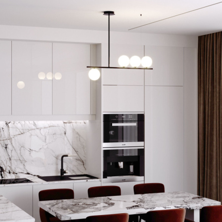 Люстры на штанге — Люстра на штанге Eurosvet 70136/4 черный жемчуг купить в 