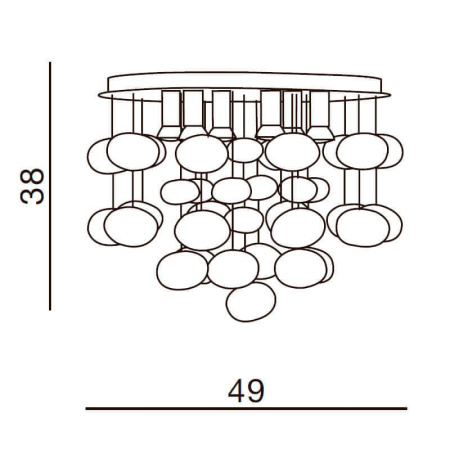 Потолочные люстры — Потолочная люстра Azzardo Luvia AZ2541 купить в 