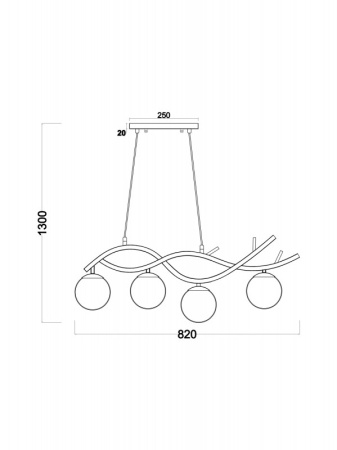 Люстры подвесные — Подвесная люстра Freya FR8015PL-04BS купить в 
