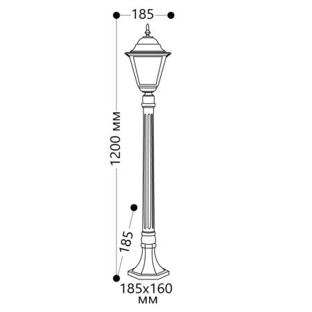 Средние уличные фонари — Садово-парковый светильник Feron 11033 купить в 