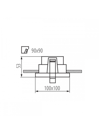 Точечные светильники — Встраиваемый светильник Kanlux Reul DTL W/W 33660 купить в 