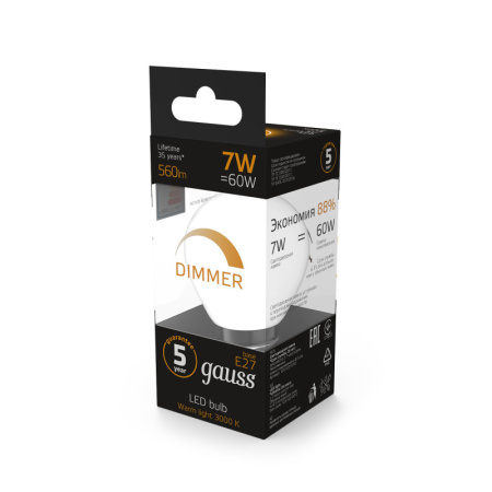 Светодиодные лампы — Светодиодная лампа Gauss 105102107-D купить в  Светодиодные лампы — Светодиодная лампа Gauss 105102107-D купить в