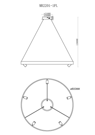 Люстры подвесные — Подвесная люстра MyFar MR2201-1PL купить в 
