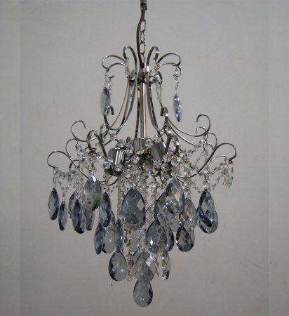 Люстры подвесные — 0989/4 хром-синий купить в 