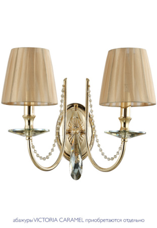 Настенные бра — Бра Crystal Lux VICTORIA AP2 GOLD/AMBER купить в 