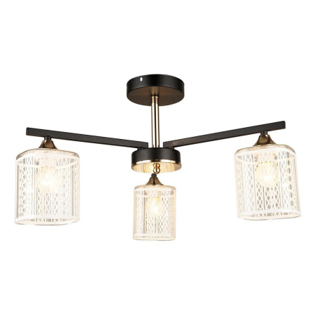 Люстры на штанге — Потолочная люстра IMEX MD.4092-3-S BK+AB купить в 