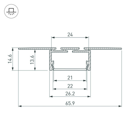 Профили для светодиодных лент — Профиль Arlight 033688 купить в 