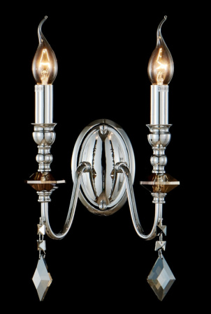 Настенные бра — Бра Crystal Lux MERCEDES AP2 CHROME/SMOKE купить в 