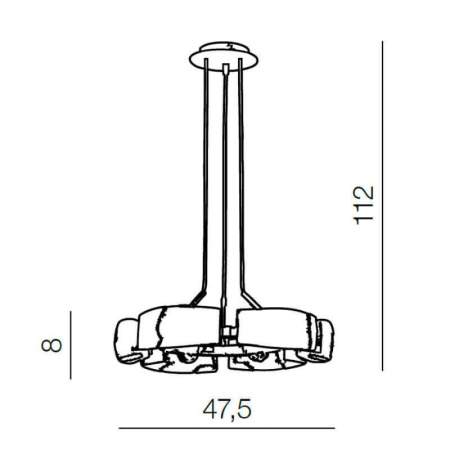 Люстры подвесные — Подвесная люстра Azzardo Fiona 6 AZ0123 купить в 