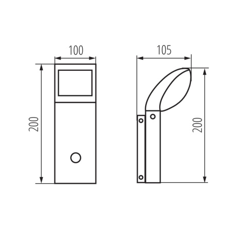 Свет для улицы — Садовый настенный светильник Kanlux ABETE LED EL 20 SE-GR 36573 купить в 
