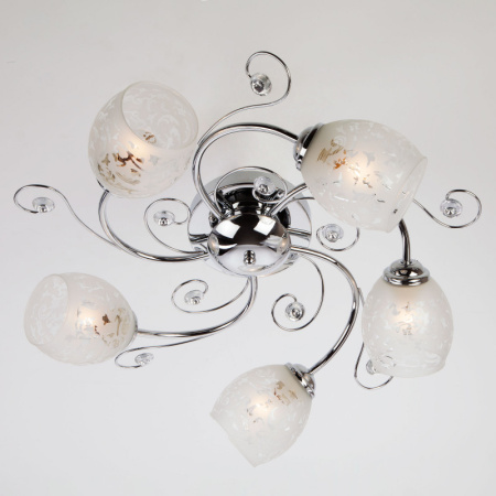 Люстры накладные — Накладная люстра Eurosvet 9677/5 хром купить в 