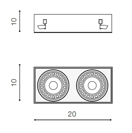 Cветильники потолочные встраиваемые — Встраиваемый светильник Azzardo Nova 2 GIPs AZ2935 купить в  Cветильники потолочные встраиваемые — Встраиваемый светильник Azzardo Nova 2 GIPs AZ2935 купить в