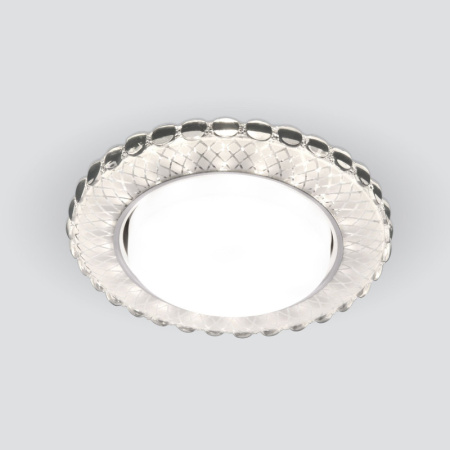 Встраиваемые точечные светильники — Встраиваемый светильник Elektrostandard 3034 GX53 SL/WH зеркальный/белый купить в 