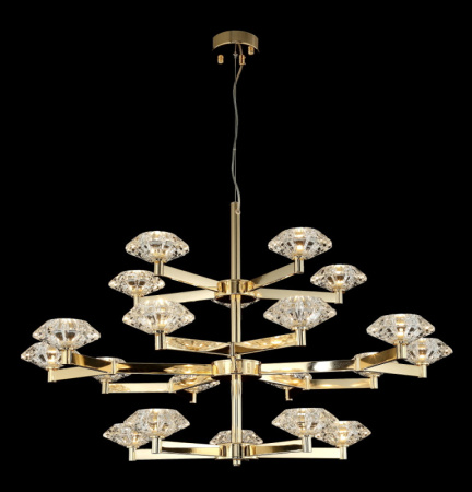 Люстры подвесные — Подвесная люстра Crystal Lux REBECA SP5+10+5 GOLD купить в 