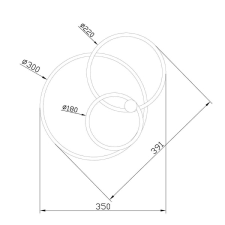 Потолочные люстры — Потолочная светодиодная люстра Escada CONTOUR 10213/2LED BL Chrome купить в 