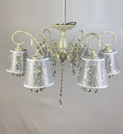 Потолочные люстры — 3574/6 белый с ст. золотом купить в 