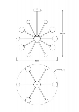Люстры на штанге — Люстра на штанге Freya FR5200PL-09FG купить в 