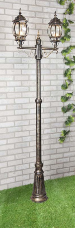 Высокие уличные фонари — Садово-парковый светильник Elektrostandard NLG99HL004 черное золото купить в 