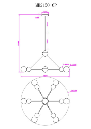 Люстры на штанге — Люстра на штанге MyFar MR2150-6P купить в  Люстры на штанге — Люстра на штанге MyFar MR2150-6P купить в