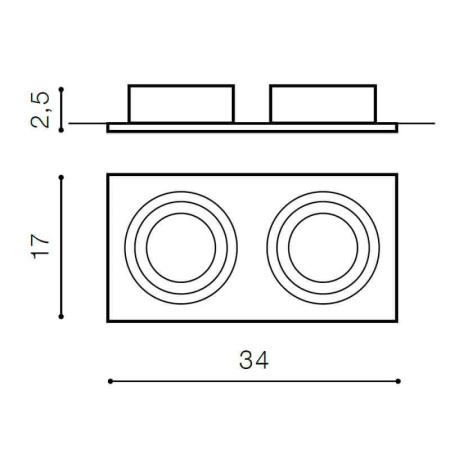 Cветильники потолочные встраиваемые — Встраиваемый светильник Azzardo Siro 2 AZ0772 купить в  Cветильники потолочные встраиваемые — Встраиваемый светильник Azzardo Siro 2 AZ0772 купить в