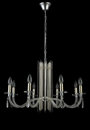 Люстры подвесные — Подвесная люстра Crystal Lux AURELIO SP8 GOLD+CHROME/TRANSPARENT купить в 