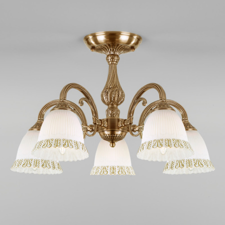 Люстры на штанге — Люстра на штанге Eurosvet 60107/5 античная бронза купить в 