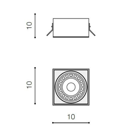 Cветильники потолочные встраиваемые — Встраиваемый светильник Azzardo Nova GIPs AZ2873 купить в  Cветильники потолочные встраиваемые — Встраиваемый светильник Azzardo Nova GIPs AZ2873 купить в