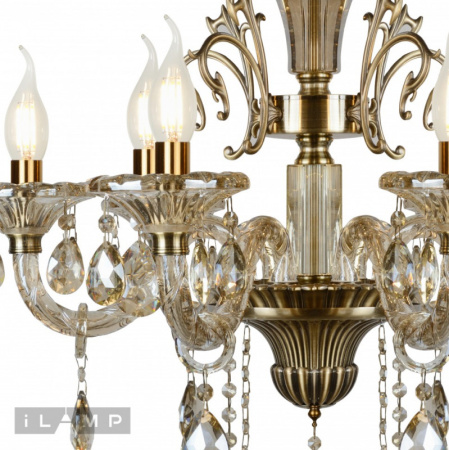 Люстры подвесные — Подвесная люстра iLamp 61079-6 BR купить в 