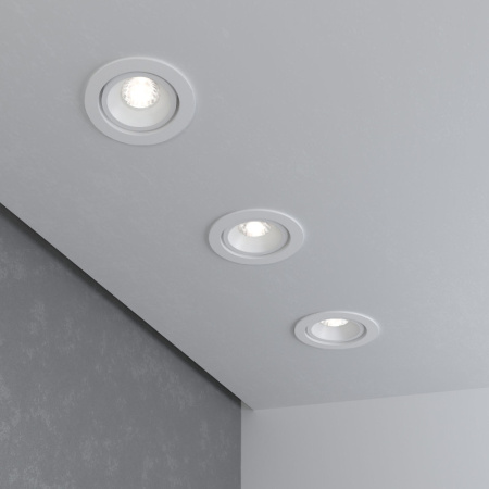 Встраиваемые точечные светильники — Встраиваемый светильник Elektrostandard 15267/LED 7W 4200K WH/WH белый/белый купить в 