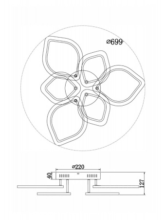 Люстры накладные — Накладная люстра Freya FR10016CL-L72W купить в 
