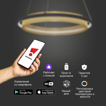 Люстры подвесные — Подвесная люстра Eurosvet 90241/1 черный/ золото Smart купить в 