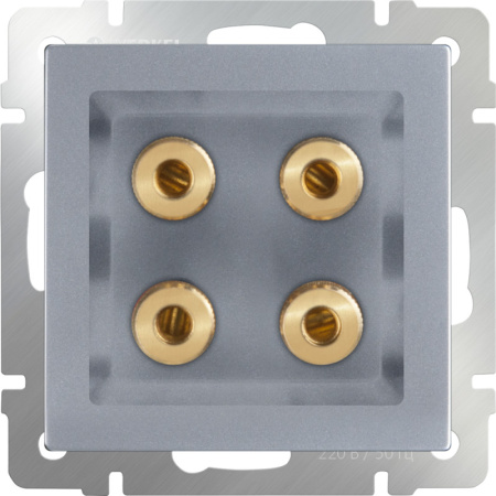 Розетки — Розетка Werkel WL06-AUDIOx4 (серебряный) купить в 