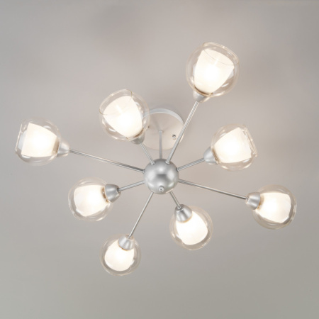 Люстры на штанге — Люстра на штанге Eurosvet 30163/8 матовое серебро купить в 