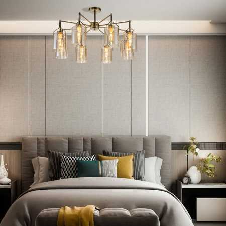 Люстры на штанге — Потолочная люстра Escada DIVITA 688/8P купить в 