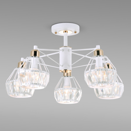 Люстры на штанге — Люстра на штанге Eurosvet 70075/5 белый купить в 