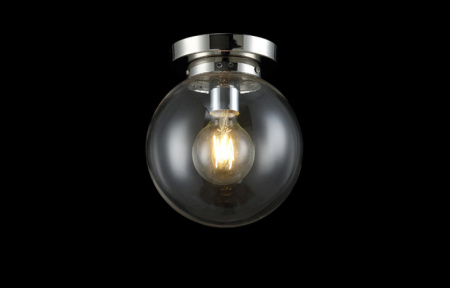 Накладные светильники — Накладной светильник Crystal Lux MARIO PL1 D200 NICKEL/TRANSPARENTE купить в 