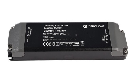 Блоки питания для светодиодной ленты — Драйвер Deko-Light D50040NT40-80V 40W IP20 0,5A 862136 купить в  Блоки питания для светодиодной ленты — Драйвер Deko-Light D50040NT40-80V 40W IP20 0,5A 862136 купить в