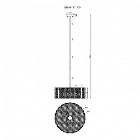 Люстры на штанге — Люстра на штанге iLamp D4688-50 SGD купить в 