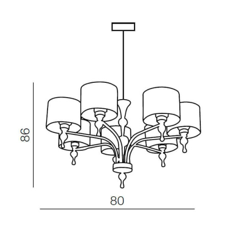Люстры подвесные — Подвесная люстра Azzardo Impress 7 AZ1106 купить в 