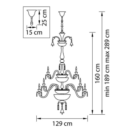 Потолочные люстры — Подвесная люстра Osgona Campana 716364 купить в 