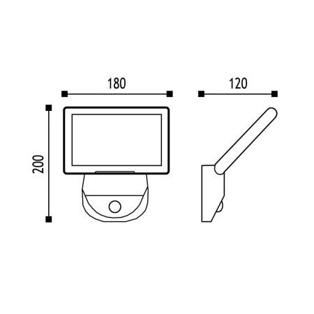 Свет для улицы — Уличный настенный светодиодный светильник Elvan PJ-1516/1-18W-WW-Gr купить в 