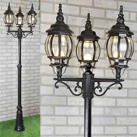 Высокие уличные фонари — Садово-парковый светильник Elektrostandard NLG99HL005 черный купить в 