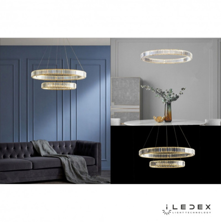 Люстры каскадные — Каскадная люстра iLedex 10920P/2-60W-3000K (10/6) GL-CL купить в  Люстры каскадные — Каскадная люстра iLedex 10920P/2-60W-3000K (10/6) GL-CL купить в