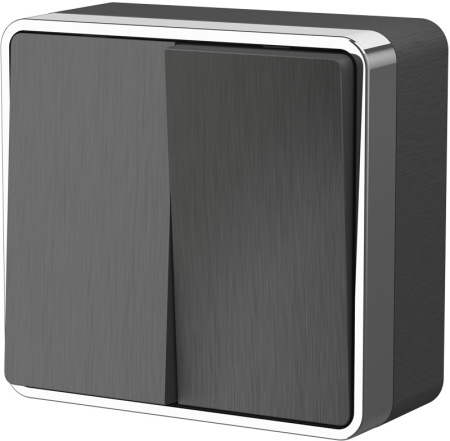 Выключатели — Выключатель Werkel WL15-03-01 (графит рифленый) купить в 