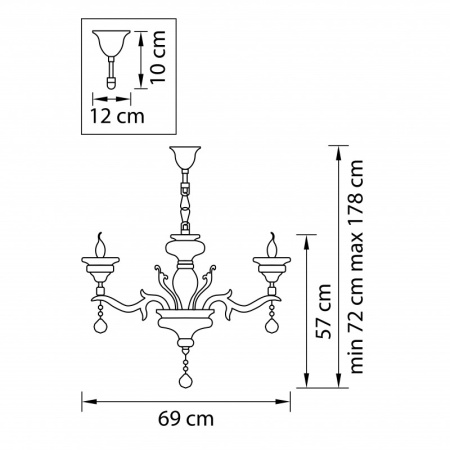 Люстры подвесные — Подвесная люстра Osgona Melagro 695062 купить в 