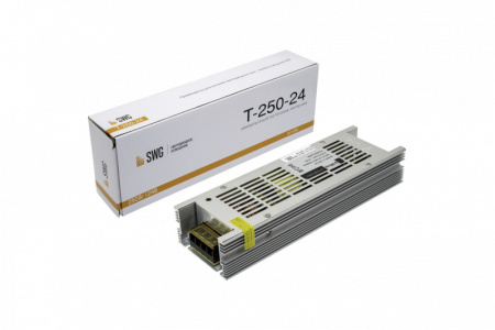 Блоки питания для светодиодных лент — Блок питания для светодиодной ленты SWG T-250-24 купить в 