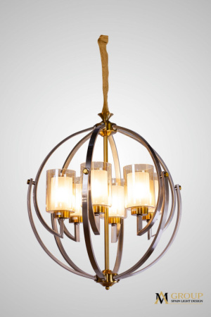 Люстры подвесные — Подвесная люстра AM Group AM372 SP6 GAB+SN купить в 